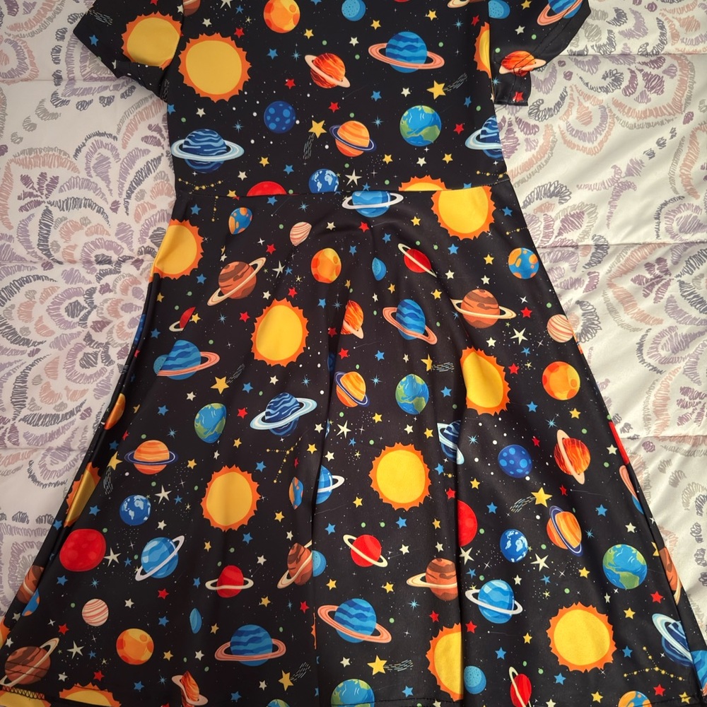 Amazon Kids Dress with Planets and Stars